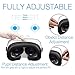 MAGIOVE 3D VR Glasses Virtual Reality Headset Best Mobile Phone 3D Movies for iPhone + Stereo Headphones