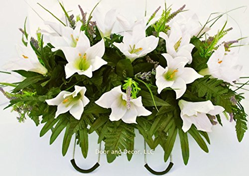Amazon Com Cemetery Spring Flowers Spring White Lilly Mix