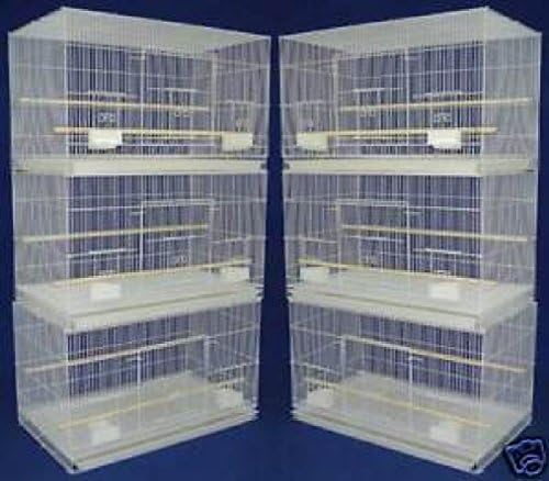 Lot of 6 Aviary Breeding Bird Cages 24x16x16--2424 White-420