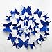 V-Time 3D Royal Blue Butterfly Wall Stickers 24 pcs Removable Mural Stickers Wall Stickers Decal for Home and Room Decoration Kids Room Bedroom Decor Living Room Sticker (Dark Blue)