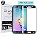 [Full Cover] Samsung Galaxy S6 edge screen protector , AUSCREZICON (2-PACK) 0.26mm 9H Tempered Glass ,High Definition 3D Curved, Full 100% Coverage for Samsung Galaxy S6 edge (Lifetime Warranty) black