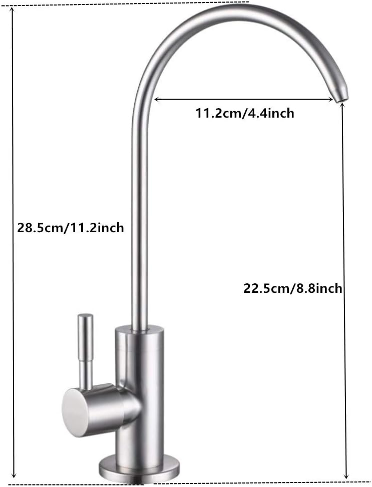 Drinking Water Filter Faucet Stainless Steel Brushed Nickel Kitchen Bar Sink，Lead-Free Modern Water Filter Faucet - - 