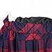 Women's Elastic Waist Plaid Pleated Skirt Tartan Skater School Uniform Mini Skirts (Series 1 red, Medium)