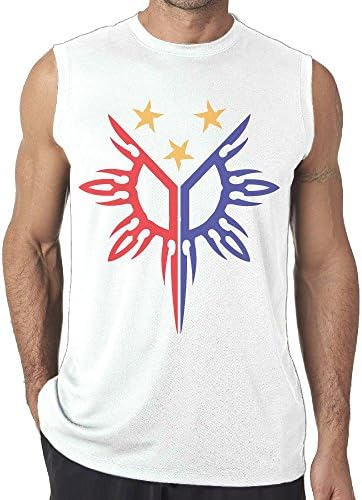 Tribal Philippines Filipino Sun and Stars Flag 1 Mens Muscle T-Shirt Athletic Sleeveless Tank Top