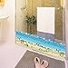 Amaonm 3D Under The Sea World Nature Scenery Removeable Art Decals Ocean Animals Sharks, Dolphins, Coral Wall Decals Peel Stick Art Stickers for Bathroom Wall Corner Bedroom Sink Living Room (B)