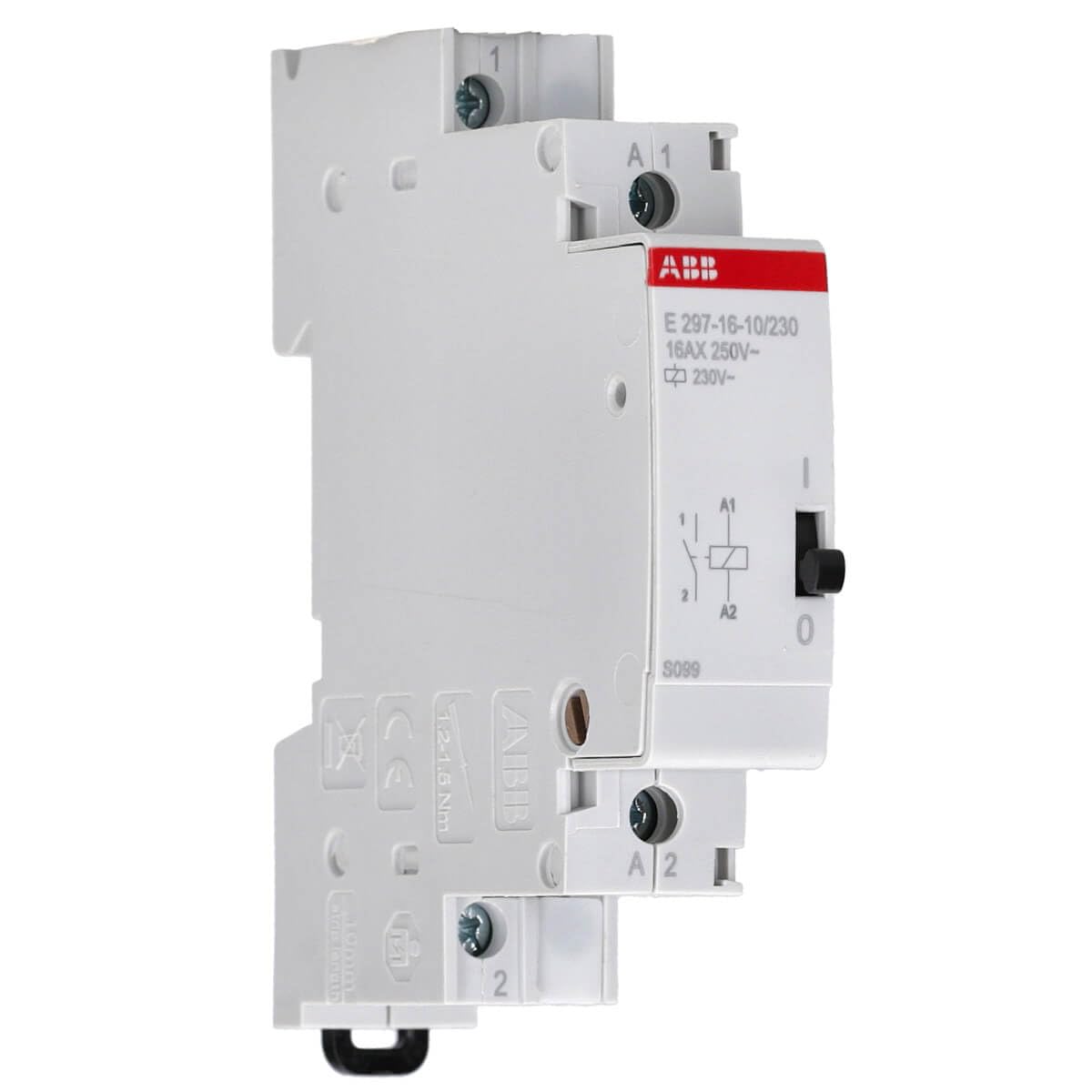 E297-16-10/230 VAC, 16A, 1NO Installation Relay
