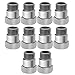 Hoypeyfiy 10 Pack O2 Oxygen sensor extender adapter extension spacer HHO O2 Bung Test Pipe M18X1.50