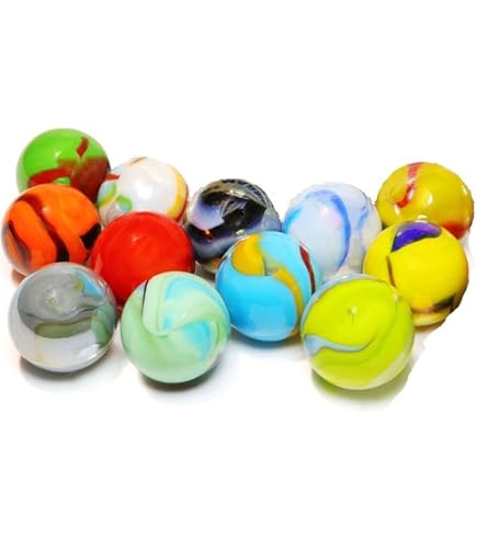 asa761 MARBLES marbles マーブルズ Lot of 3, 25 Pack Glass Mar Ballz Marbles With Shooter in