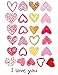 Ocosy 172Pcs Valentine's Day Window Clings Valentines Day Decorations Heart Window Clings Décor (Valentine's Day)
