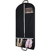 54" Garment Bags for Travel and Storage, Travel Suit Bags for Men Women | 2 Clear Pockets, Storage bags for Clothes, Suits, Dress, Shirts, Coats