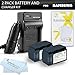 2pk Samsung HMX-F90, HMX-F90, HMX-F90BN, HMX-F90WN/XAA Camcorder Battery Lithium Ion (1200 mAh 3.7v) - Replacement for Samsung IA-BP105R Battery + Ac/Dc Rapid Travel Charger + LCD Screen Protectors