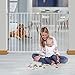 Perma Locking Walk Through Baby Gate for Stairs, Extra Wide and Extra Tall, White