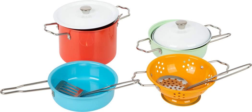 Small Foot Cookware Set including metal accessories, for the play kitchen role-playing toy for children aged 3 years and over - Image 5