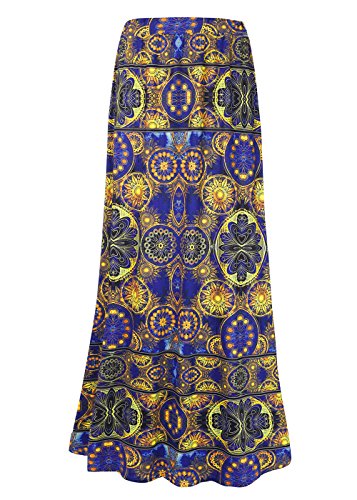 (S,C0105P)Women Boho Maxi Skirt Glamorous Print Skirt High Waist Long Skirt Beach (S,C0105P)Women Boho Maxi Skirt Glamorous Print Skirt High Waist Long Skirt Beach