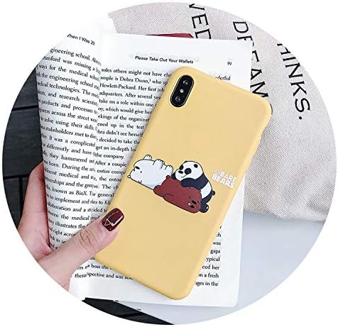 We Bare Bears Case for iPhone Xs MAX XS XR 7 8 6 6S Plus Cute Pikachu Avocado Cartoon Protective Phone Soft Cover Cases Gift,pa pa Xiong,iPhone Xs MAX
