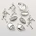 Youdiyla 60PCS Football Theme Charms Collection - Mixed Antique Silver Rugby Player Helmet Metal Alloy Pendants for Jewelry Making DIY Findings (M131)