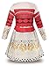 JerrisApparel Princess Moana Long Sleeve Costume Party Dress Up for Girls (7-8, Multicolored)