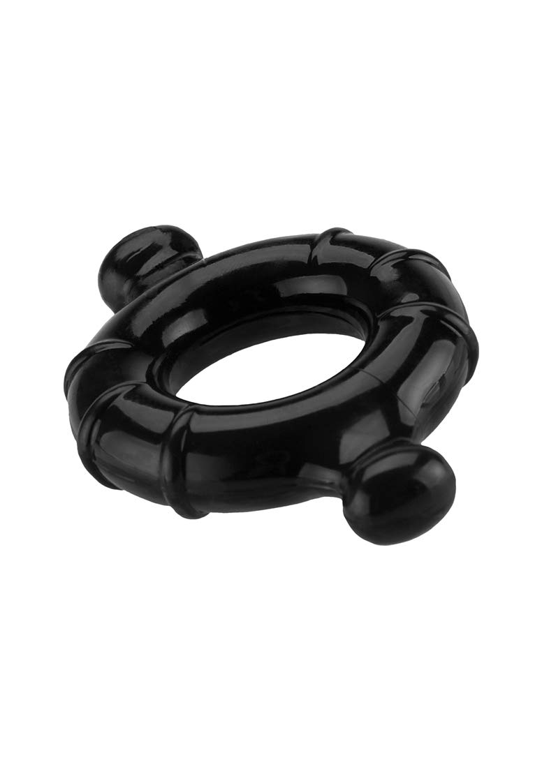 Shots Toys Gummy Ring Male Sex Toy Love Rings, Large, Black