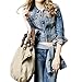 FXTXYMX Oversized Vintage Hobo Canvas Leather Tote Handbag Crossbody Shoulder Bag Purse for Women (Coffee)