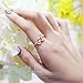 KOREA-JIAEN Branch Ring S925 Sterling Silver Plated Base 5A Level CZ Adjustable Ring (Rose gold)