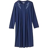 Silverts Open-Back Hospital Gowns for Women – Comfortable, Dignified, Easy Dressing for Seniors & Patients - Embroidered