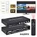 HDMI 2X1 MultiViewer, 1080P 2 in 1 Out HDMI Switch Screen Splitter with PIP Mode, Support Cascading with IR Remote RS232 for Education, IT Business, Gaming Studio, Surveillance, etc.