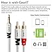 3.5mm to RCA Cable, GearIT Pro Series 50 Feet Premium Gold Plated 3.5mm to RCA Audio Stereo Cable for Headphones, Home System, Car Stereo, iPods, iPhones, MP3 Players and More - White