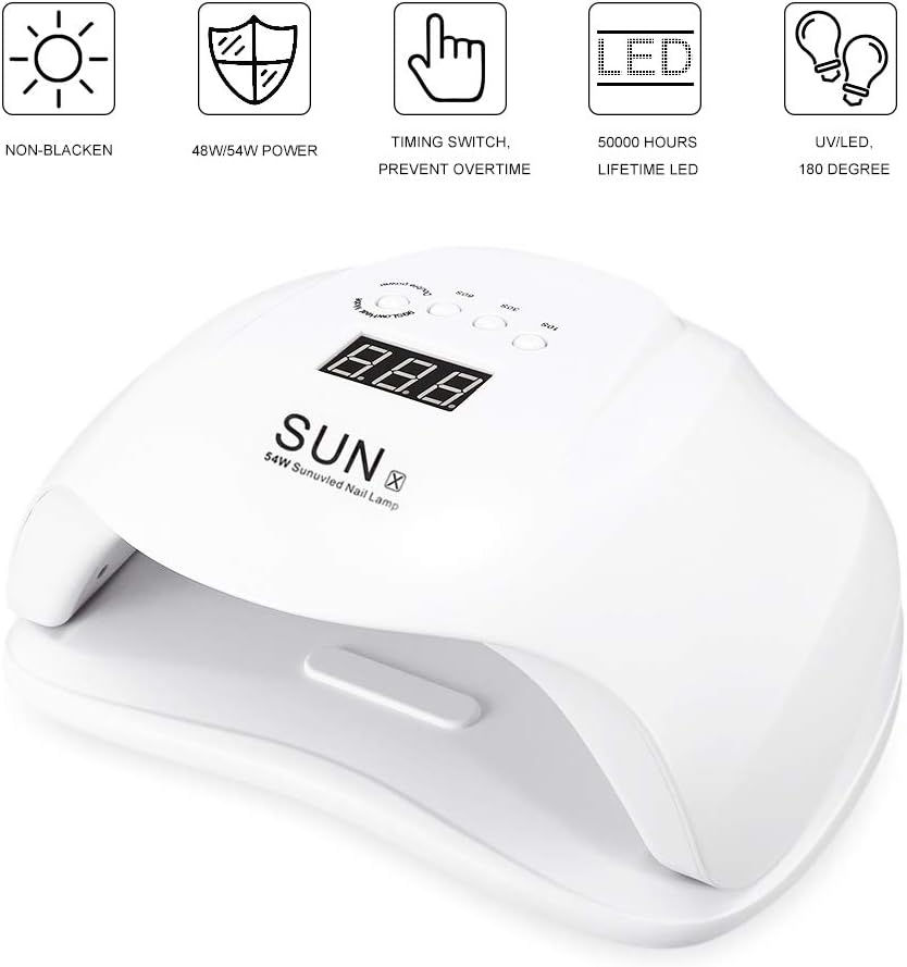 sun x 54 w lampara uv para secado de