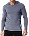 PODOM Men's Long Sleeve Pullover Hoodies T Shirt Casual Sweatshirt V Neck Tops Jersey Sweater