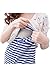 Bearsland Women's Breastfeeding and Nursing Striped Summer Dress with Shirt Over Top