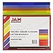 JAM PAPER Plastic Expansion Envelopes with Hook & Loop Closure - Letter Booklet - 9 3/4 x 13 with 2 Inch Expansion - Assorted Colors - 6/Pack