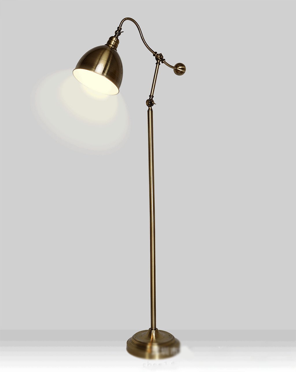 antique copper floor lamp