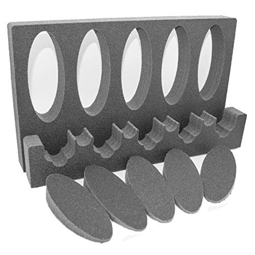 RKrack Kit Five Foam Gun Rack - Universal Rifle Barrel Rest with Magnetic Strip - Gun Storage - Weapon Rack - for Gun Safe and Free Standing - Gun Rack Pegboard - Fishing Rod Holder - Gift for Hunter