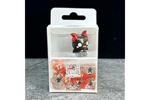 Sage's Portal Familiars Dice and Toy Set Combo Resin DND Dice Set Polyhedral Dice Set for Dungeons and Dragons RPG Pathfinder Tabletop TTRPG (Cutesy Succubus + Toy)