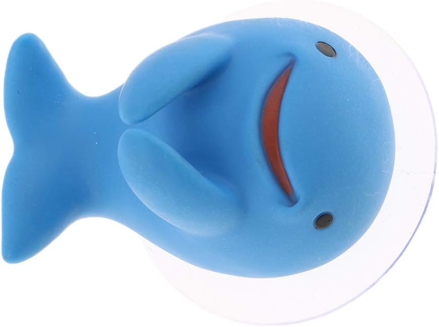 B Blesiya Ventosa Portaescobillas Perchero Toallero Cepillo de Dientes Forma Delfino - Delfín Azul