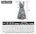 Measoul Womens Casual Fit and Flare Floral Sleeveless Party Evening Cocktail Dress,Beige,Medium