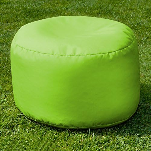 Bean Bag Bazaar Outdoor Footstool, Lime Green, Indoor Outdoor Water-Resistant Fabric, Pouffe Footstool with Filling Included - Image 4