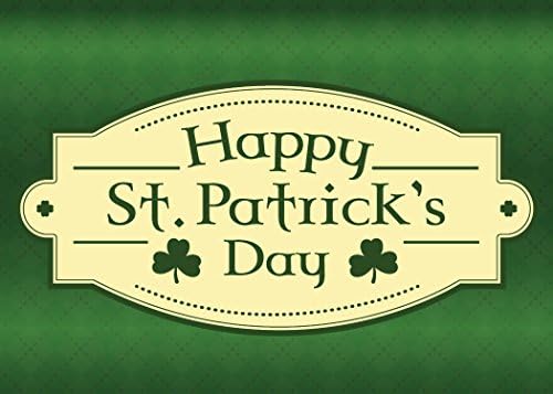 Signature Cards - St. Patrick's Day Greeting Cards (Green Plaid & Shamrocks), 5x7 Inches, 25 Cards & 26 Green Envelopes (LTI100)