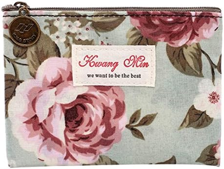 Thenlian Vintage Floral Printed Bag Women Make Up Bags Travel Bag Make Up Pouch Coin Bag