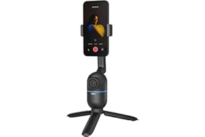 OBSBOT Me AI-Powered Phone Gimbal, Auto-Tracking Phone Tripod with Wide-Angle Sensing Camera, Content Creator Kit for YouTube, Streaming and Vlogging, etc.