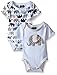 Mud Pie Baby Bodysuit Set, Elephant, 3-6 Months