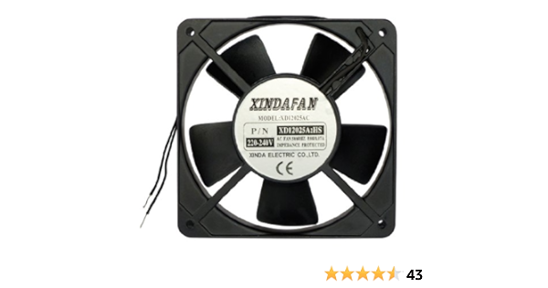 Ventilador de 230 V de 120 x 120 x 25 mm 230 V AC : Amazon.es ...