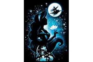 GemZono Adult Beginner Princess Diamond Painting Kits- 5D Full Diamond Round Diamond Art Kit, DIY Diamond Art Painting Kits, Full Diamond Art Kit for Home Wall Decoration [11.8x15.7 inches]