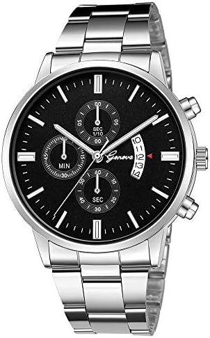 Lazzgirl Men's Stainless Steel Quartz Analog Date Wrist Watch Sport Watches Gifts