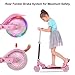 Pink Scooters Folding Portable Aluminum Kick Scooter with Light Up Wheels for Girls Kids Toddlers, Ages 3-12(Pink)