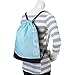 Runetz Drawstring Backpack Bag Gym Sackpack with Inside Pocket Sport Bags for Men Women, Teal