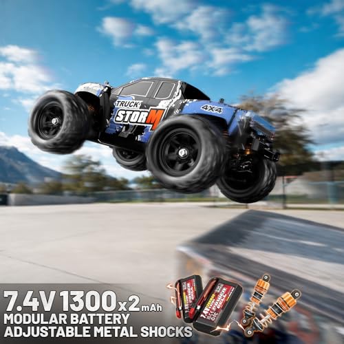 Remote Control Car for Adults & from 8 Years Old All Terrain 4x4 1:18 – Monster Truck RC 36 km/h, Remote Control Car Outdoor/Outdoor, Metal Transmission & CVD Gimbals, Splash-Proof, 2 Batteries
