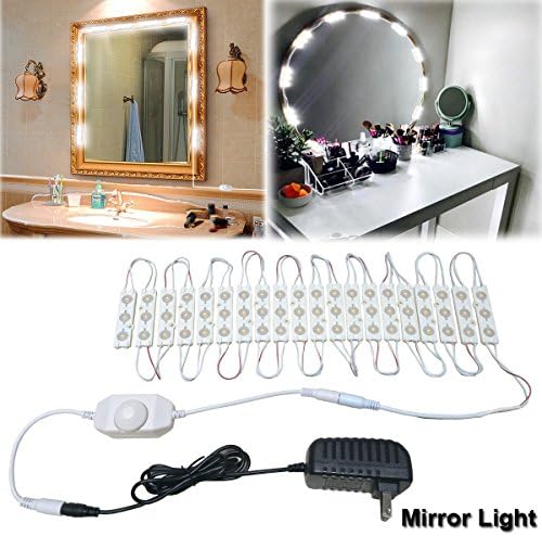 Make Up Mirror Light Dimmable 20 LEDs Module Light Soft White with Switch Dimmer and Power Supply for Cosmetic Vanity Make-up Mirror Decoration