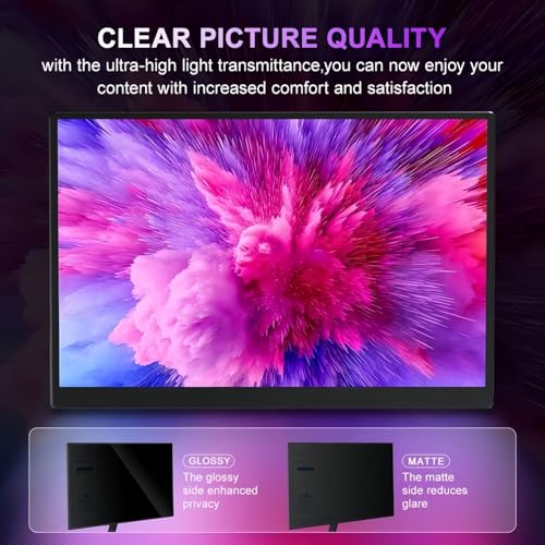 Ssumght 27 Inch Privacy Screen for Monitor Computer Screen Privacy Filter for 16:9 Widescreen Monitor Desktop PC Anti-Glare Protector and Blue Light UV-Blocking,1 Pack