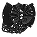 TOOGOO(R) Black Velvet Bowknot Barrette Hair Clip Snood Net for Women